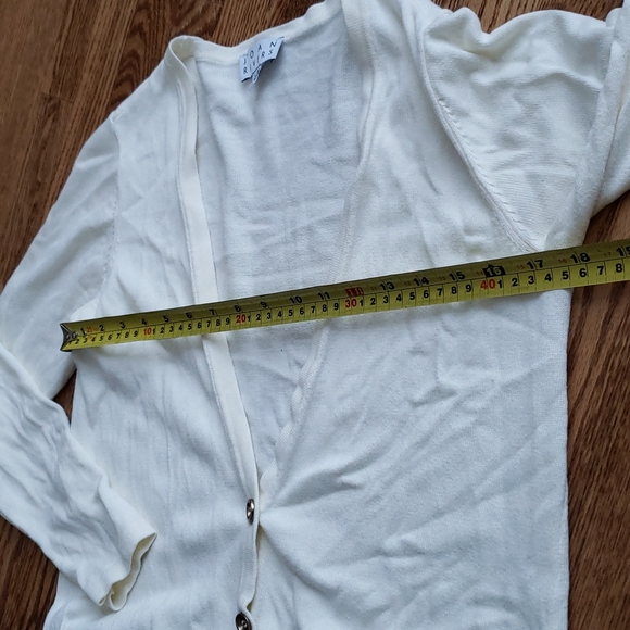 (S) Joan Rivers Rayon Blend Comfortable Soft V Neck Cardigan Cottagecore - Picture 8 of 9
